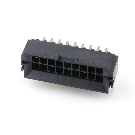 Molex Rectangular Power Connector, 18 Contact(S), Male, Solder Terminal, Receptacle 438100019